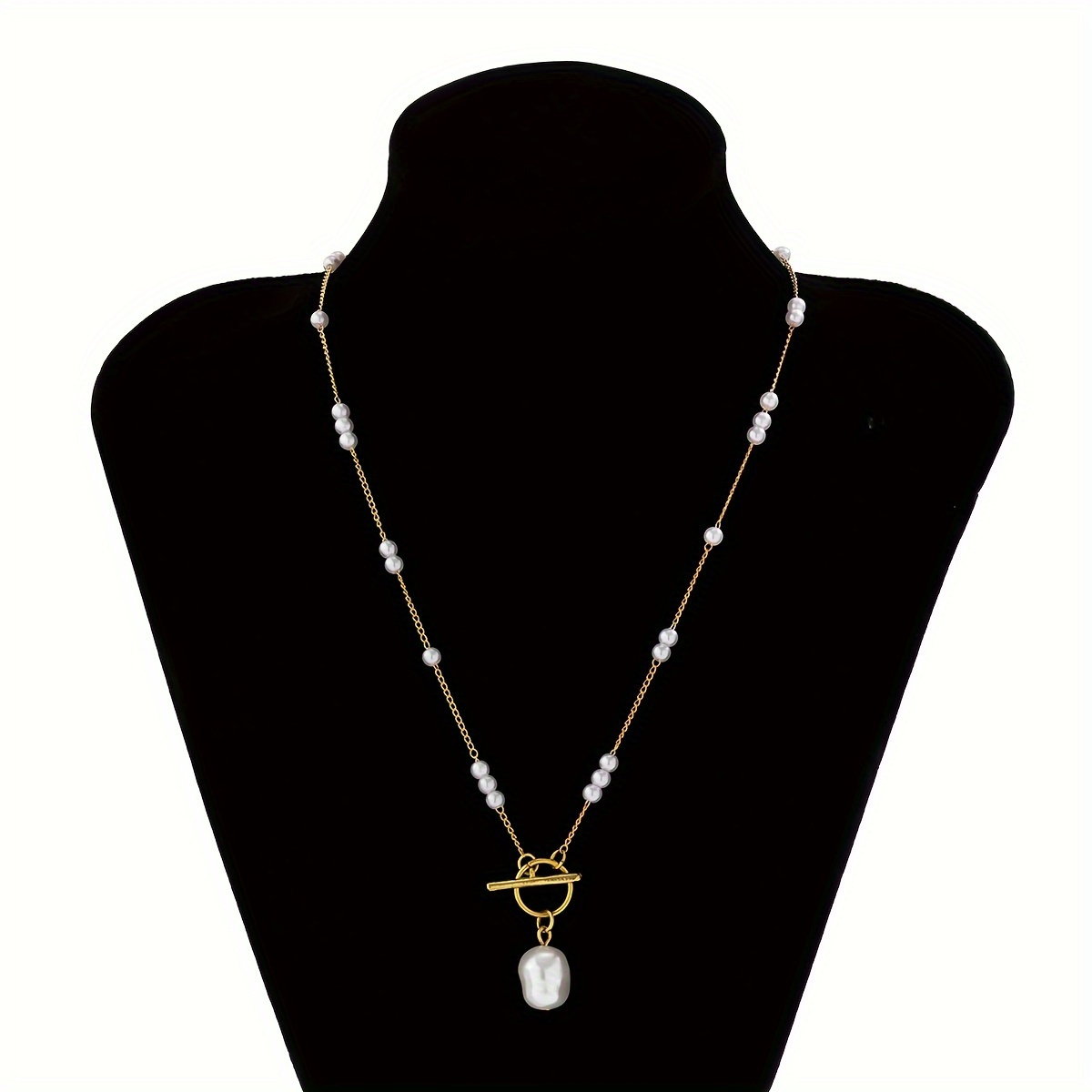 Bohemian Resort Style Faux Pearl Pendant Necklace