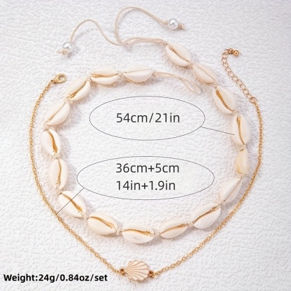 Bohemian Style Shell Pendant Necklace
