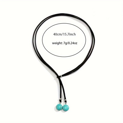 Round Turquoise Pendant Necklace