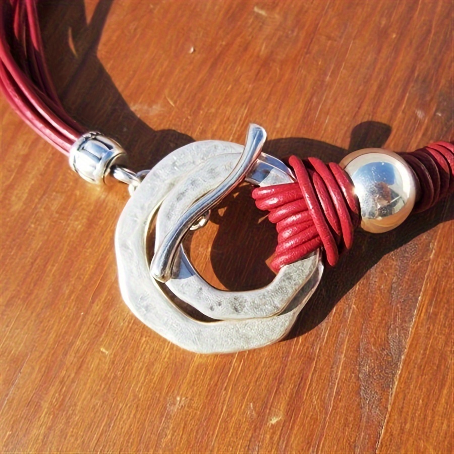 Double Layer Ring Pendant Necklace