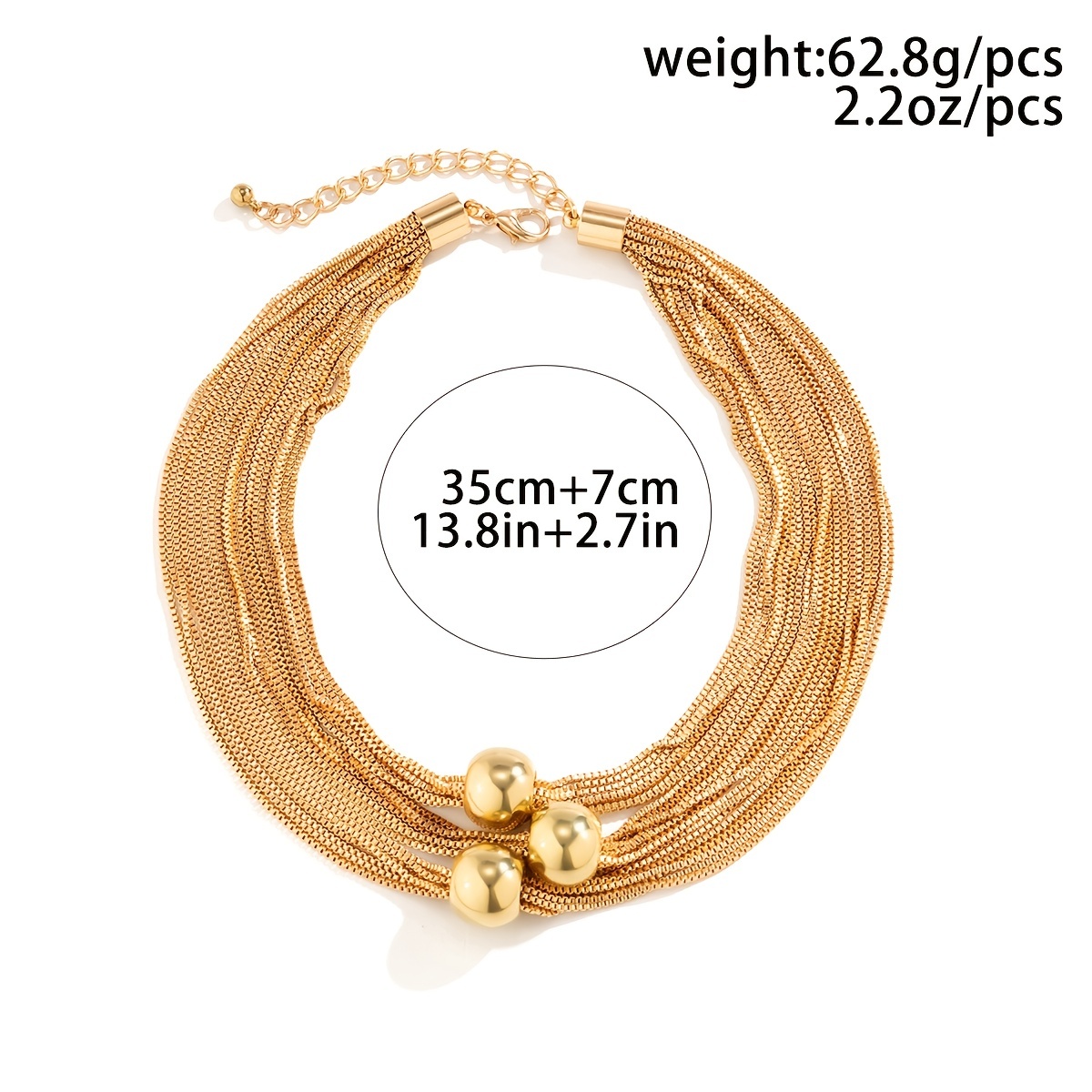 Exaggerated Multi-layer Chain Necklace