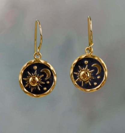 Sun Moon Earrings-canovaniajewelry