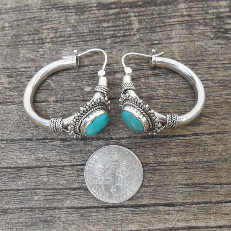 VintageTurquoise Earrings-canovaniajewelry