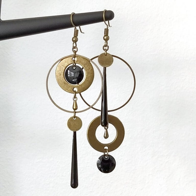 Symmetrical Statement Geometric Hoop Earrings-canovaniajewelry