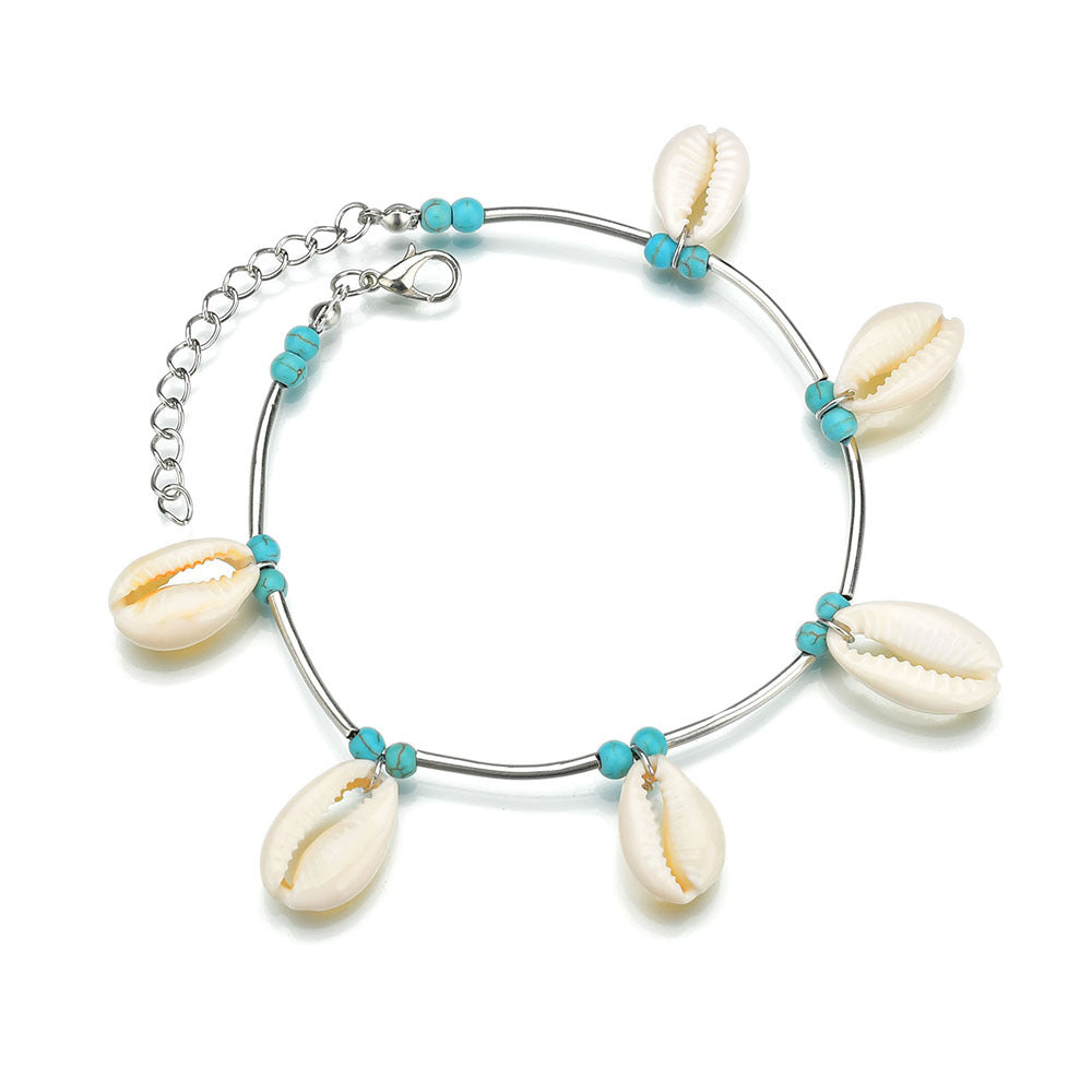 Vintage turquoise shell anklet-canovaniajewelry