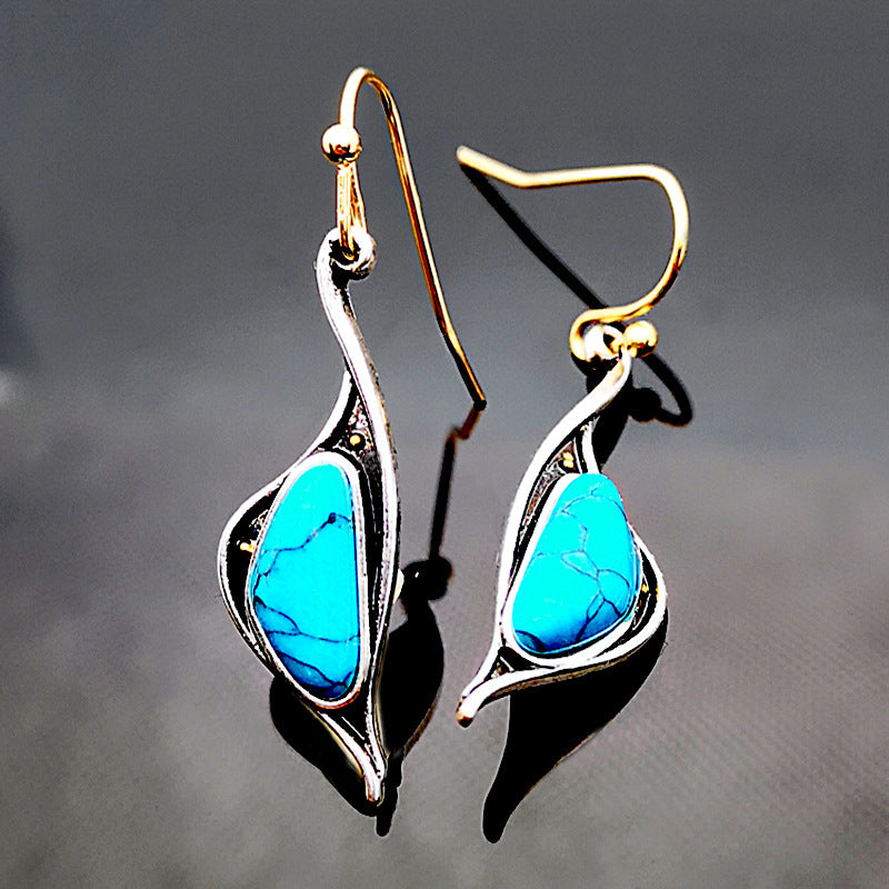 Cygnet set turquoise earrings-canovaniajewelry