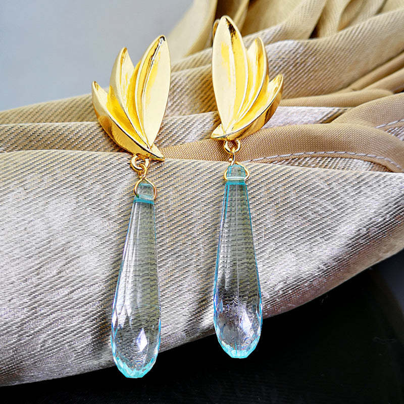 Bird of Paradise Crystal Earrings-canovaniajewelry