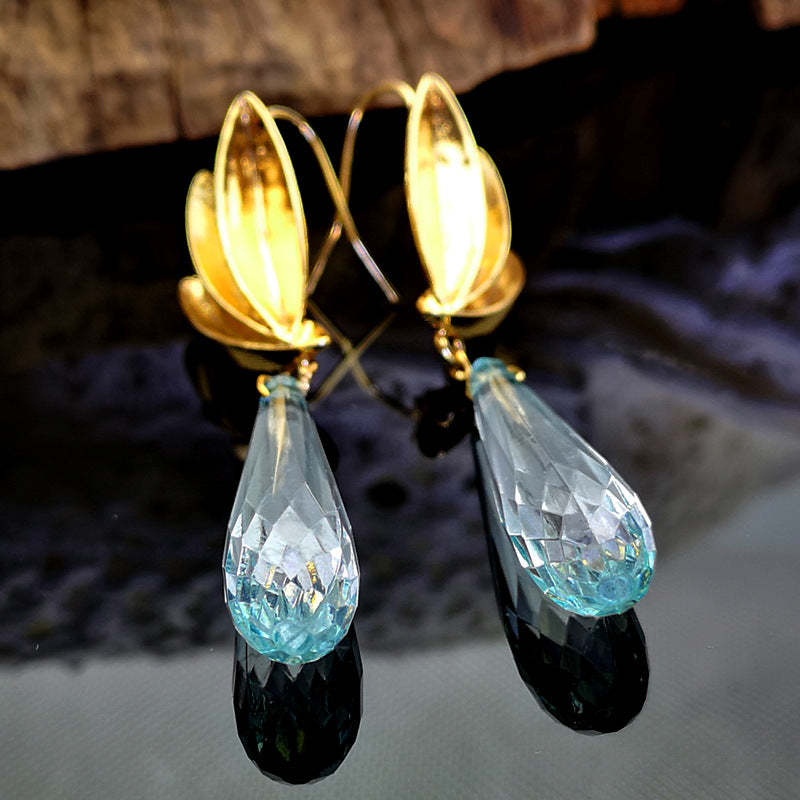 Bird of Paradise Crystal Earrings-canovaniajewelry