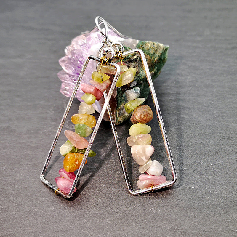 Colored tourmaline gravel pendant-canovaniajewelry