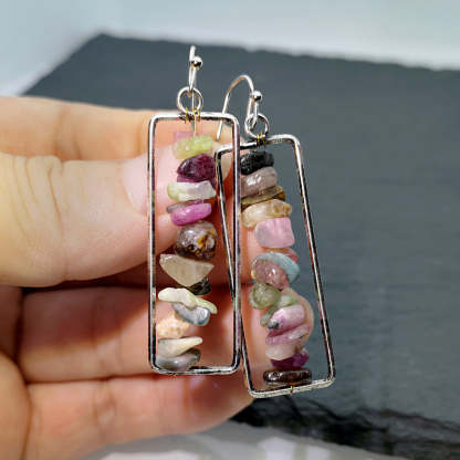 Colored tourmaline gravel pendant-canovaniajewelry