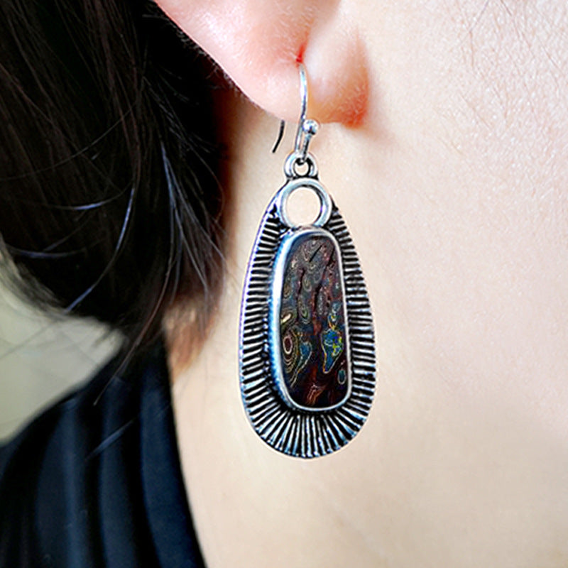 Creative colored glass earrings-canovaniajewelry