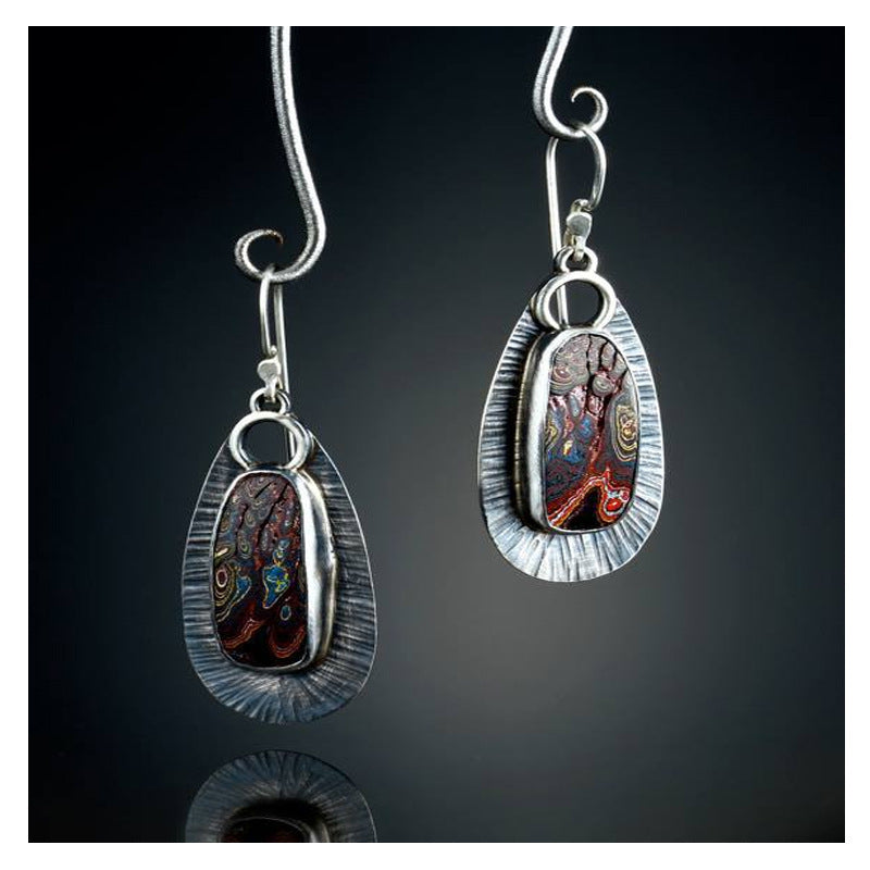 Creative colored glass earrings-canovaniajewelry