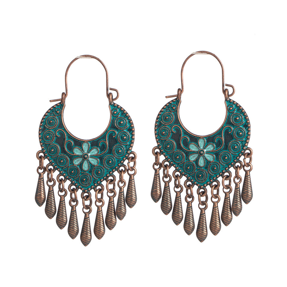 Bohemian Vintage Bronze Alloy Earrings-canovaniajewelry