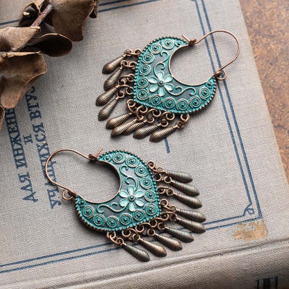 Bohemian Vintage Bronze Alloy Earrings-canovaniajewelry