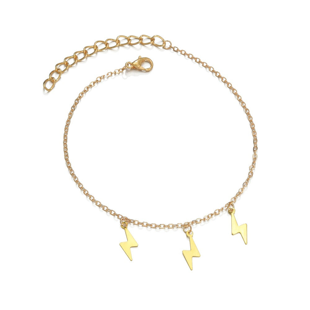 Glitter smooth lightning anklet-canovaniajewelry
