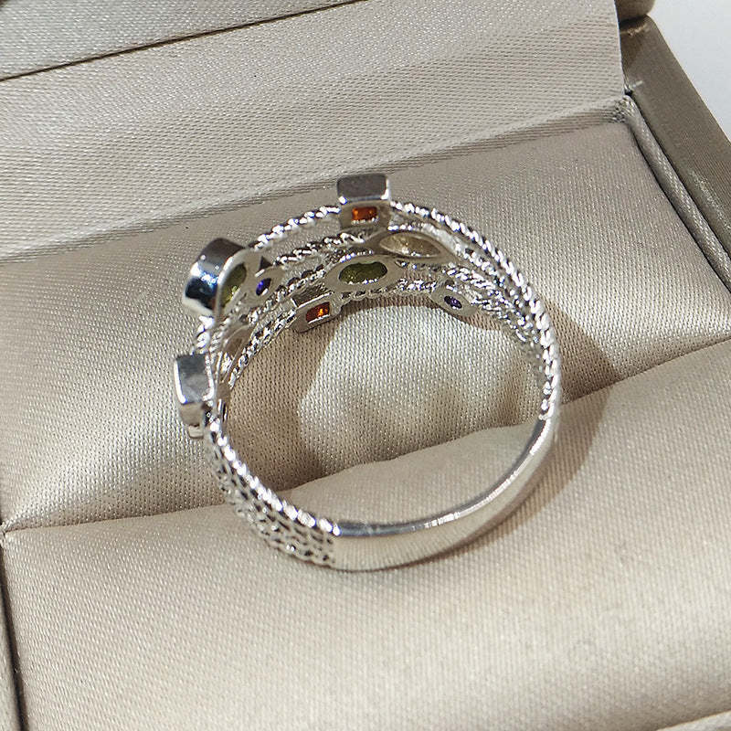 Bohemian colored zircon ring-canovaniajewelry