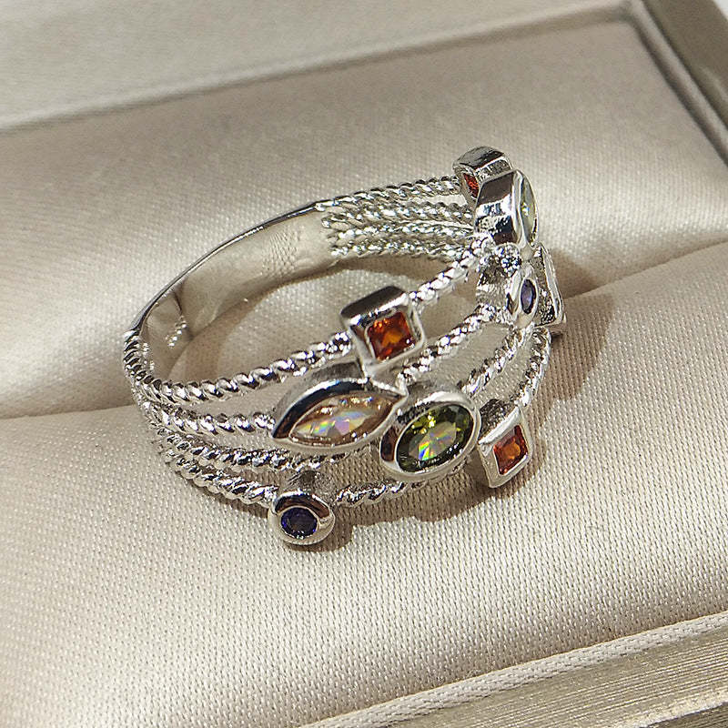 Bohemian colored zircon ring-canovaniajewelry