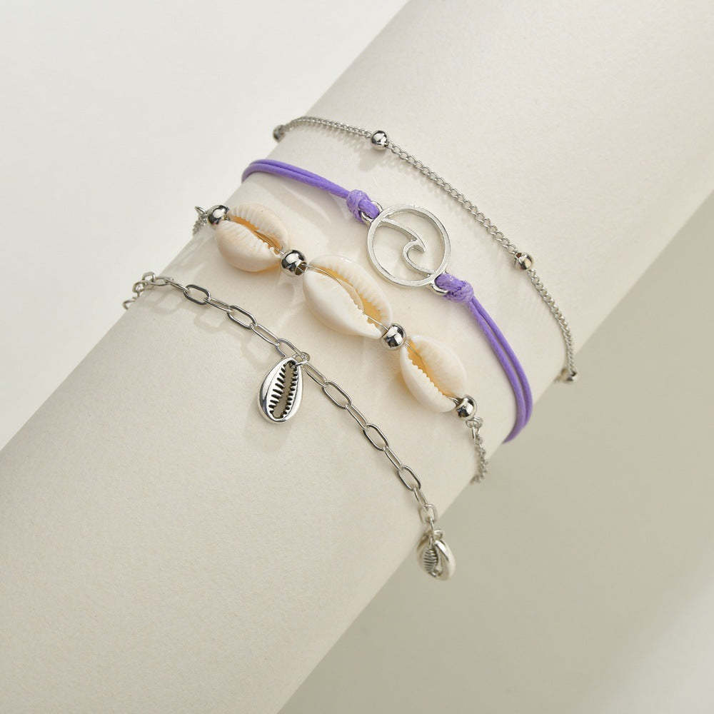 Alloy fringe shell bracelet anklet-canovaniajewelry