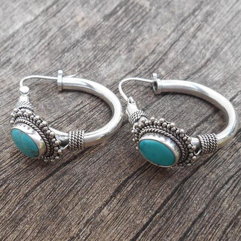 VintageTurquoise Earrings-canovaniajewelry