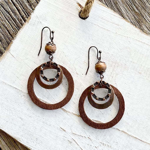 Boho style hollow round earrings-canovaniajewelry