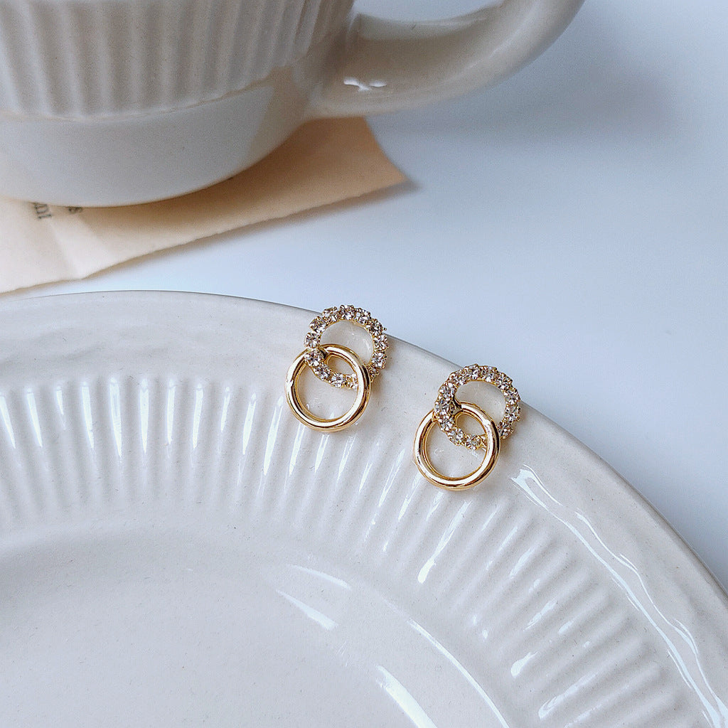 Double circle copper earrings-canovaniajewelry