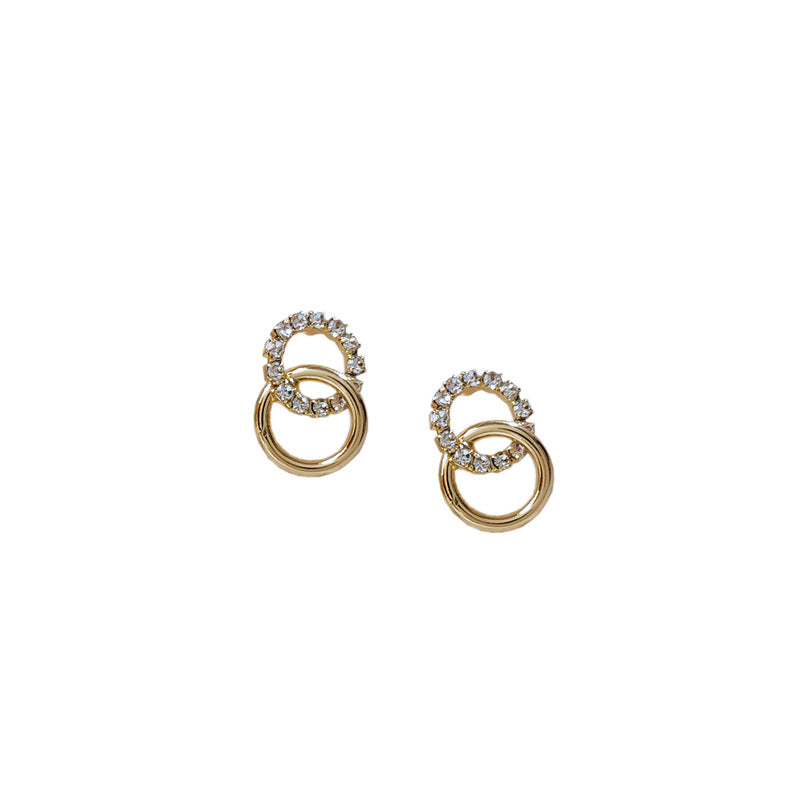 Double circle copper earrings-canovaniajewelry