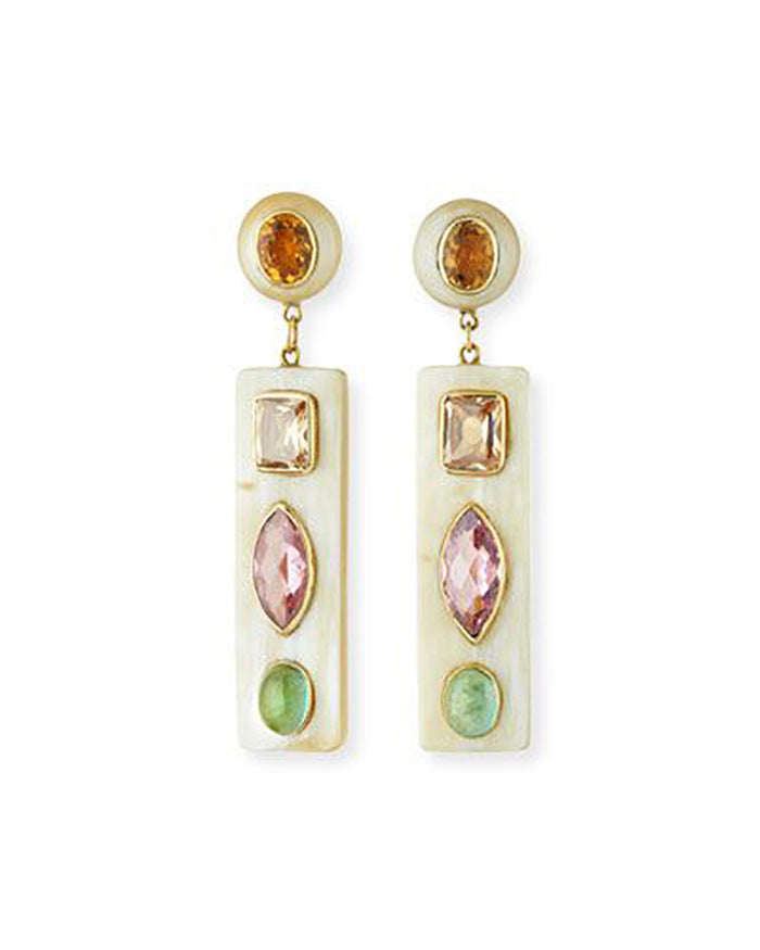 Bohemian Fashion Crystal Gemstone enamel earrings-canovaniajewelry
