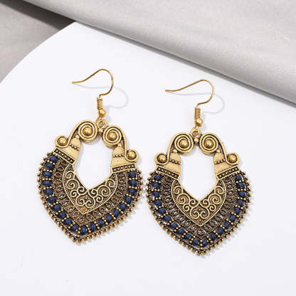 Bohemian vintage hollow love earrings-canovaniajewelry