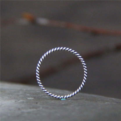 925 Silver Western Twist Band Ring-canovaniajewelry