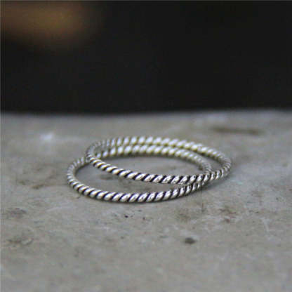 925 Silver Western Twist Band Ring-canovaniajewelry