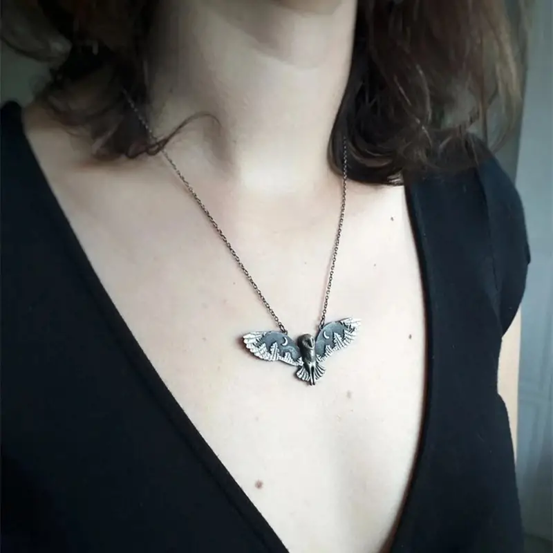 Vintage Owl Pendant Necklace