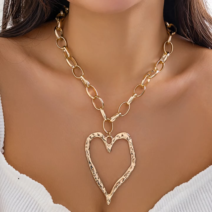 Bold & Chic Heart Pendant Necklace
