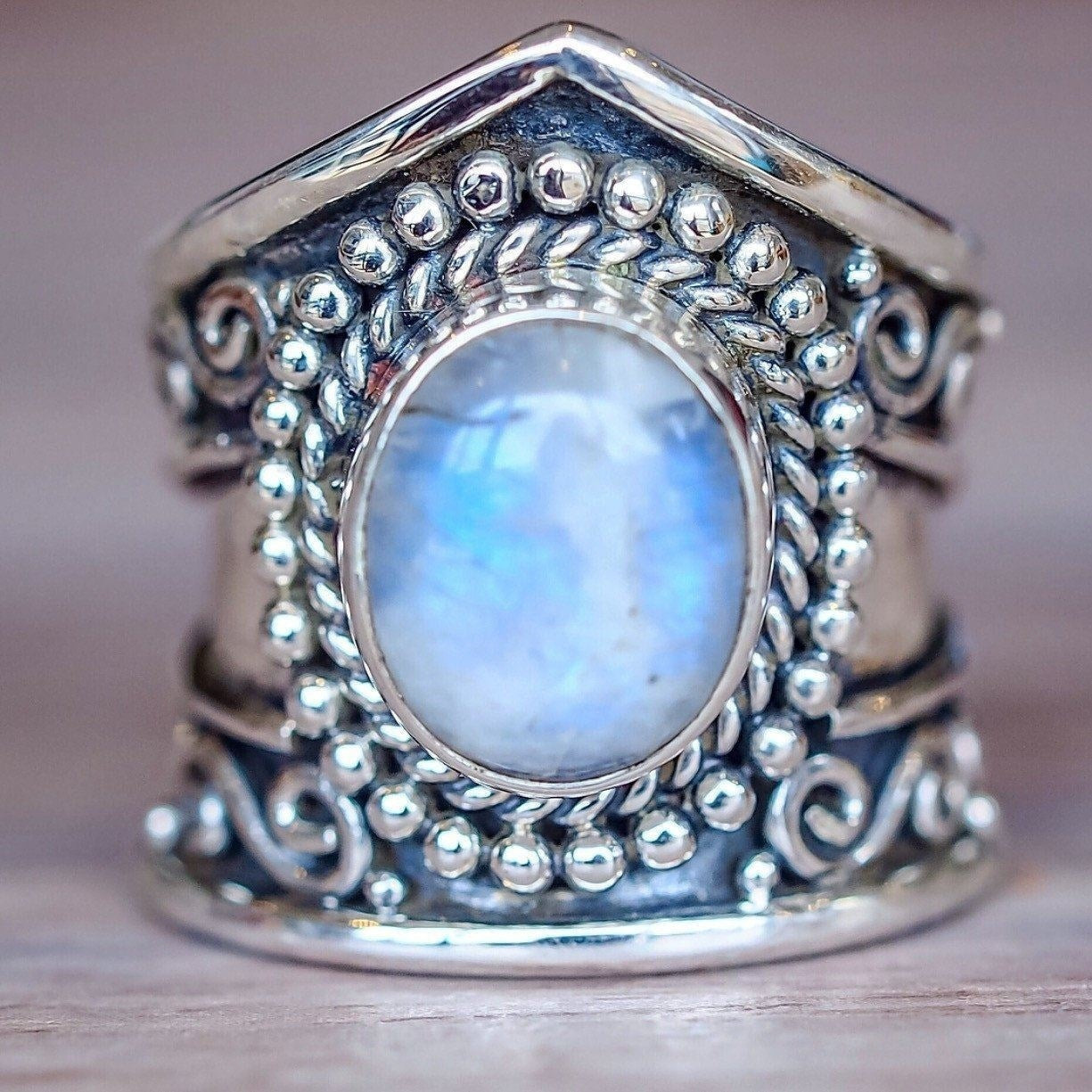 Vintage Moonstone Ring-canovaniajewelry