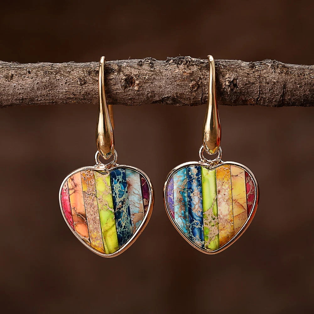 Chakra Heart Energy Earrings-canovaniajewelry