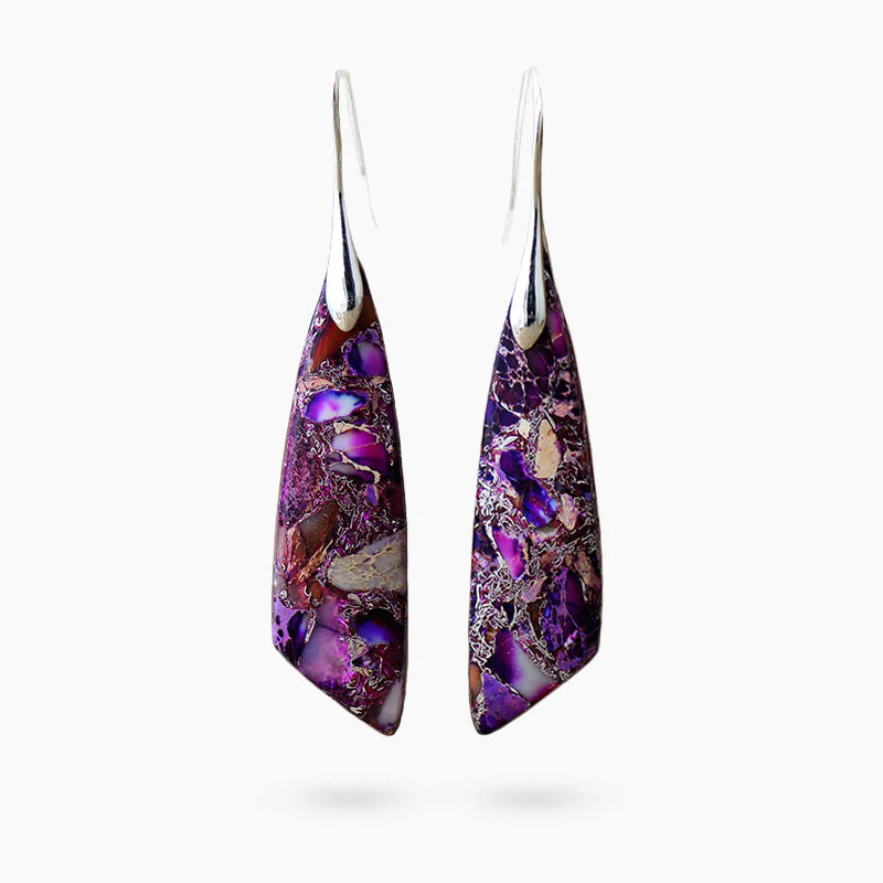 Bohemian Imperial Stone geometric Pendant Earrings-canovaniajewelry