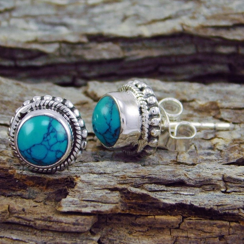 Bohemian Blue Stone Earrings-canovaniajewelry