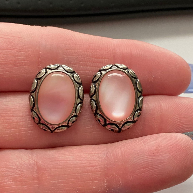 Oval Metal Pattern Earrings Set-canovaniajewelry