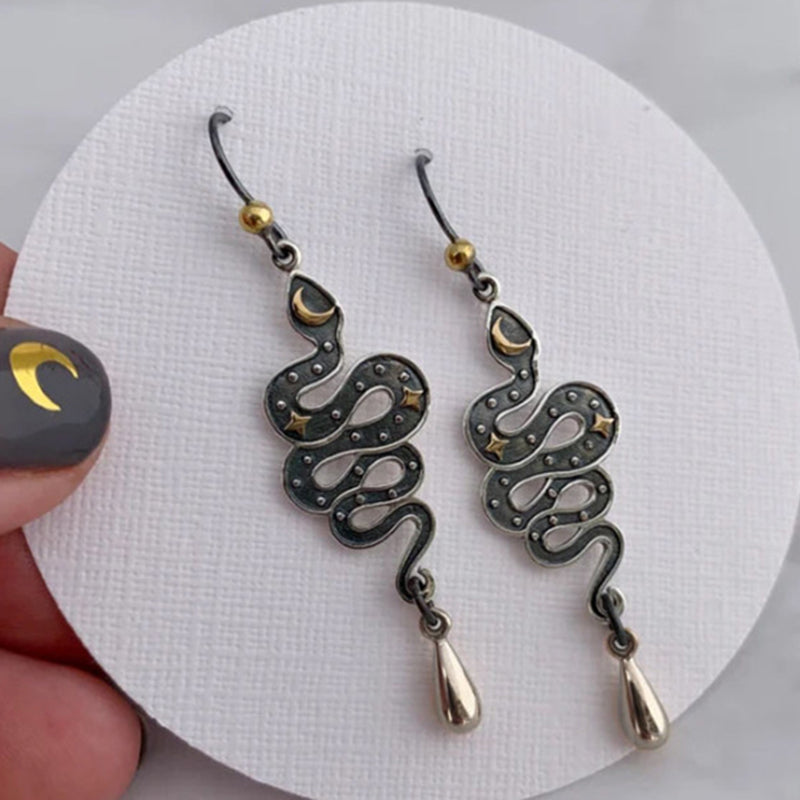 Punk Snake Design Hook Earrings-canovaniajewelry