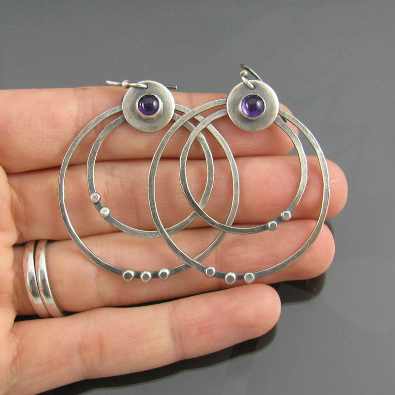 Hollow Metal Big Round Earrings-canovaniajewelry