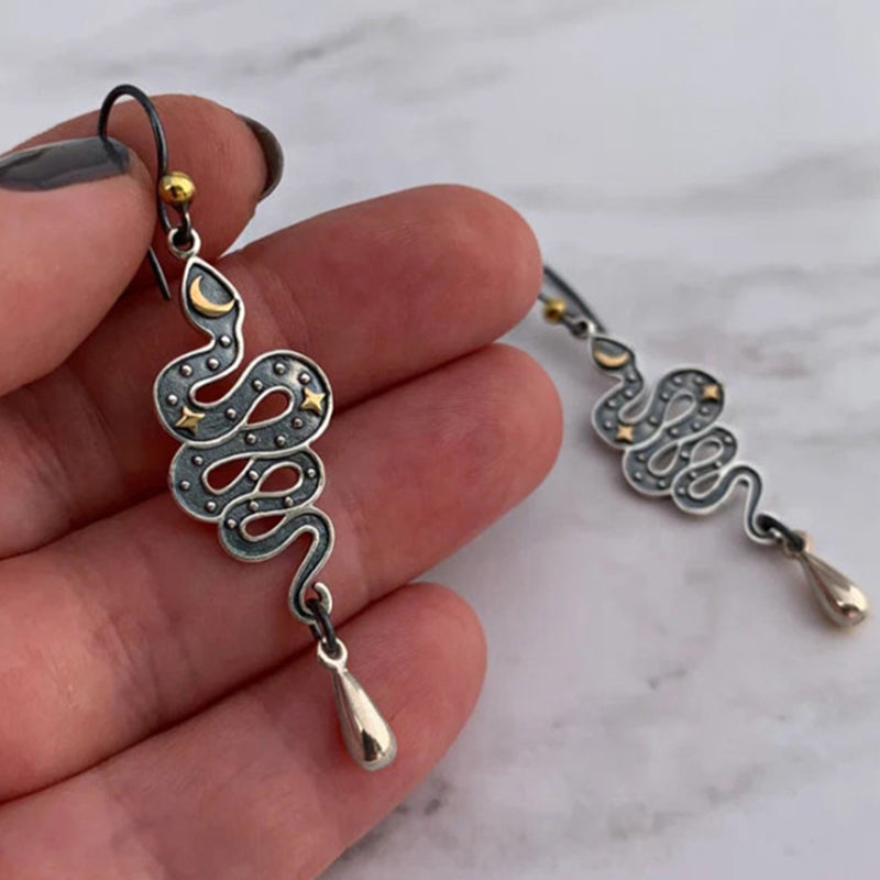 Punk Snake Design Hook Earrings-canovaniajewelry