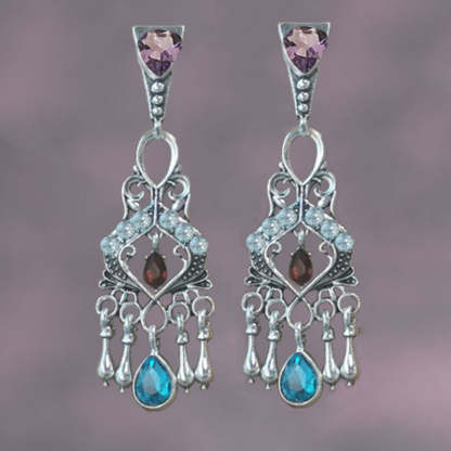 Drop Crystal Tassel Earrings-canovaniajewelry