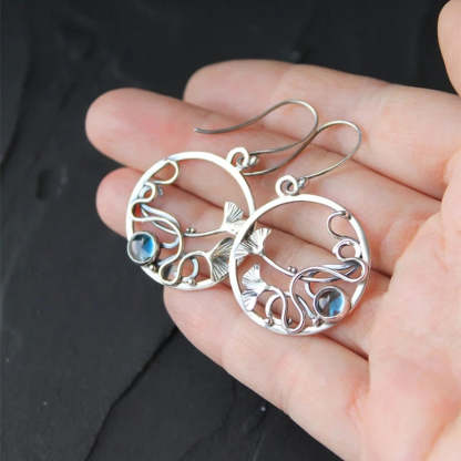 Metal Design Wrapped Maple Leaf Earrings-canovaniajewelry