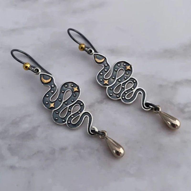 Punk Snake Design Hook Earrings-canovaniajewelry