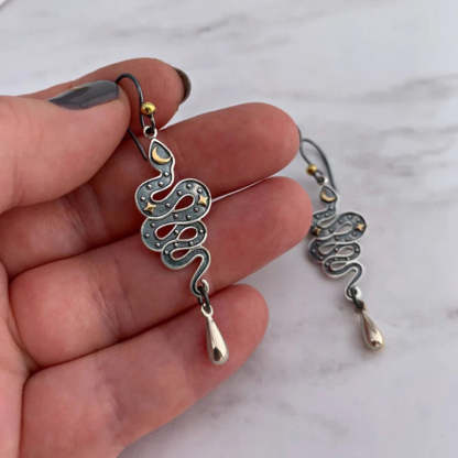 Punk Snake Design Hook Earrings-canovaniajewelry