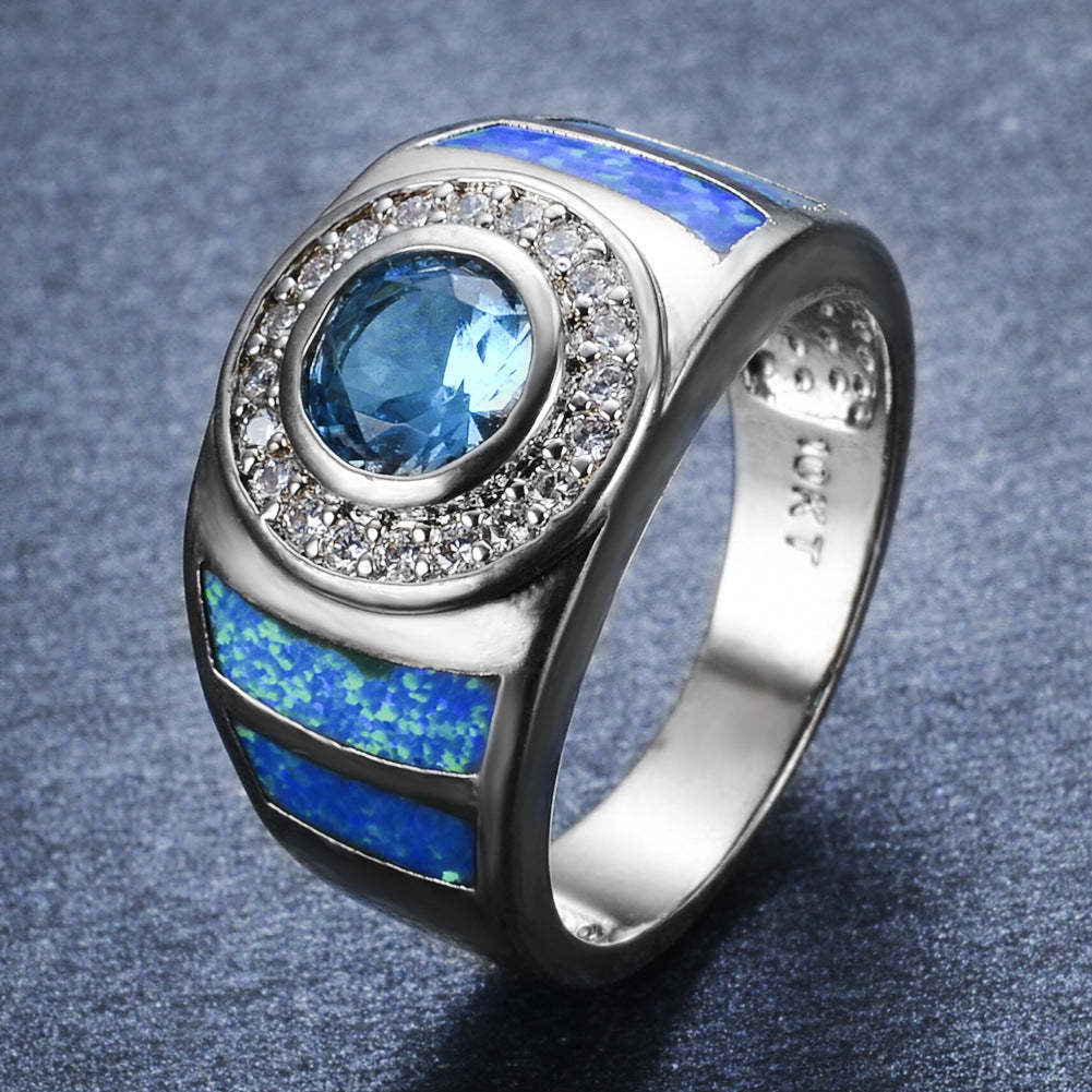 Oval Blue Opal Engagement Ring-canovaniajewelry