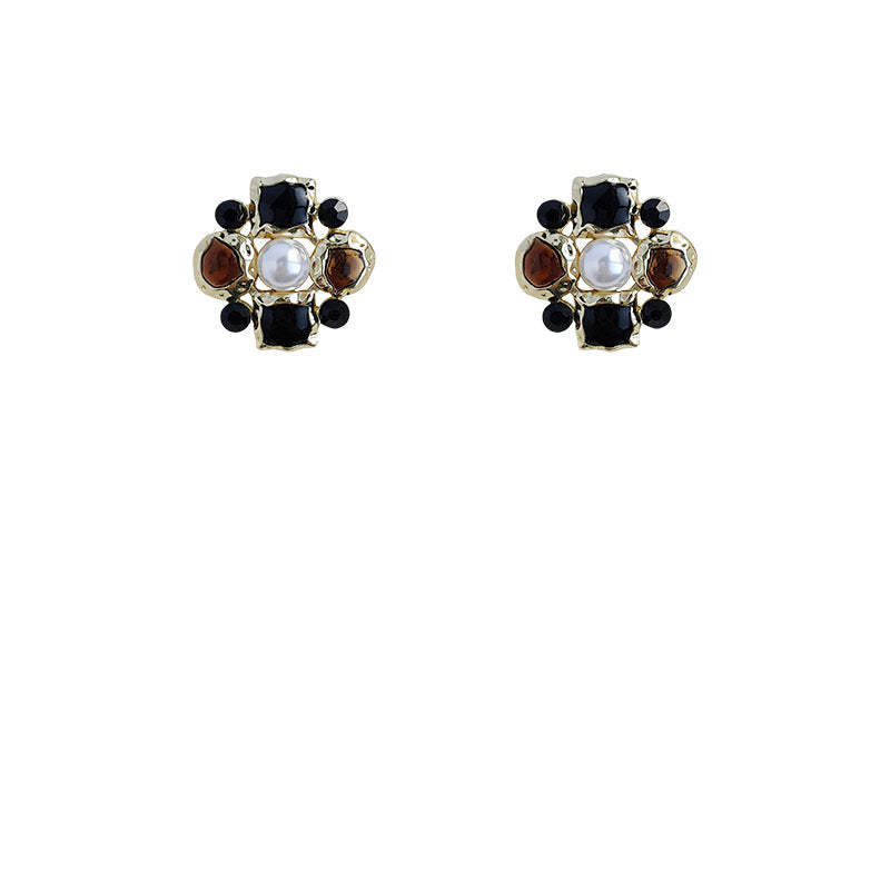 Retro drip glaze irregular earrings-canovaniajewelry