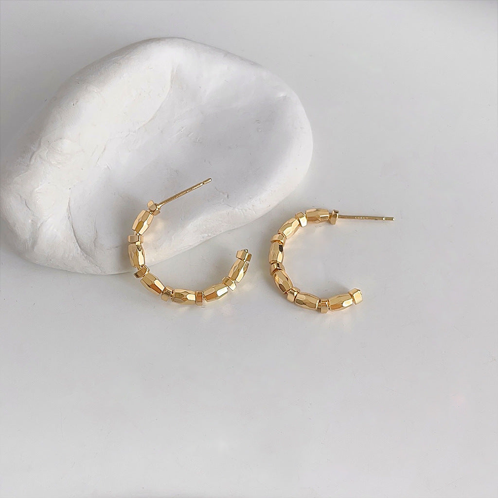 Simple semicircle earrings-canovaniajewelry