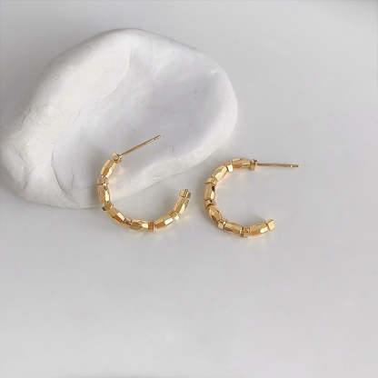 Simple semicircle earrings-canovaniajewelry