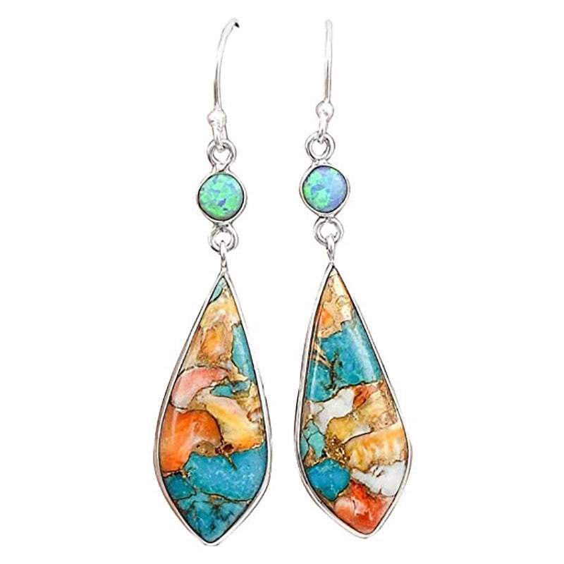 Retro colorful glass earrings-canovaniajewelry