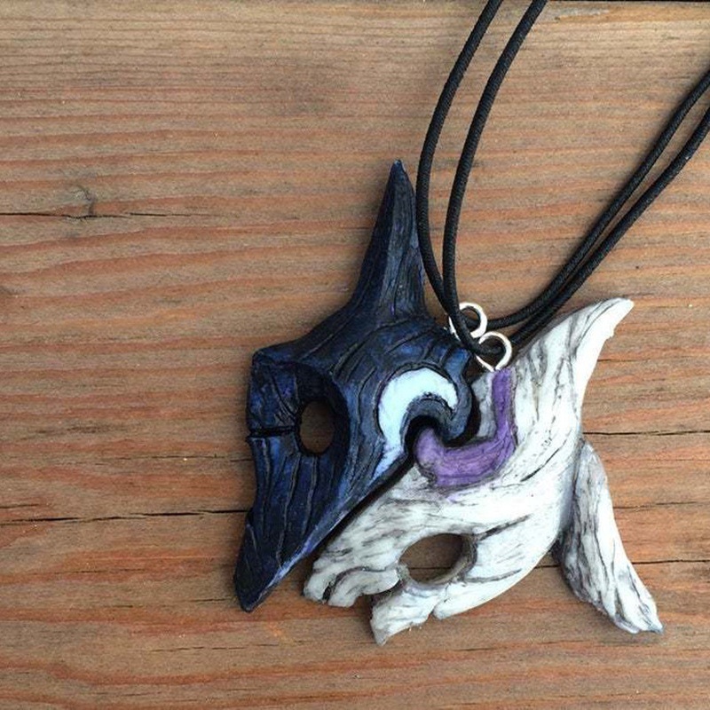 Creative League of Legends Peripheral Sheep And Wolf Pendants Personalized Retro Yin-yang Couple Necklaces
